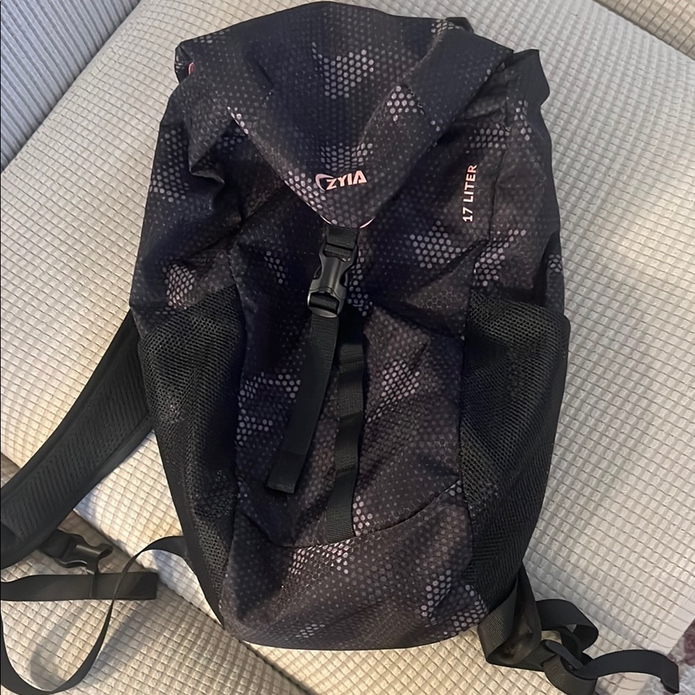 Black, Purple, and Pink Backpack